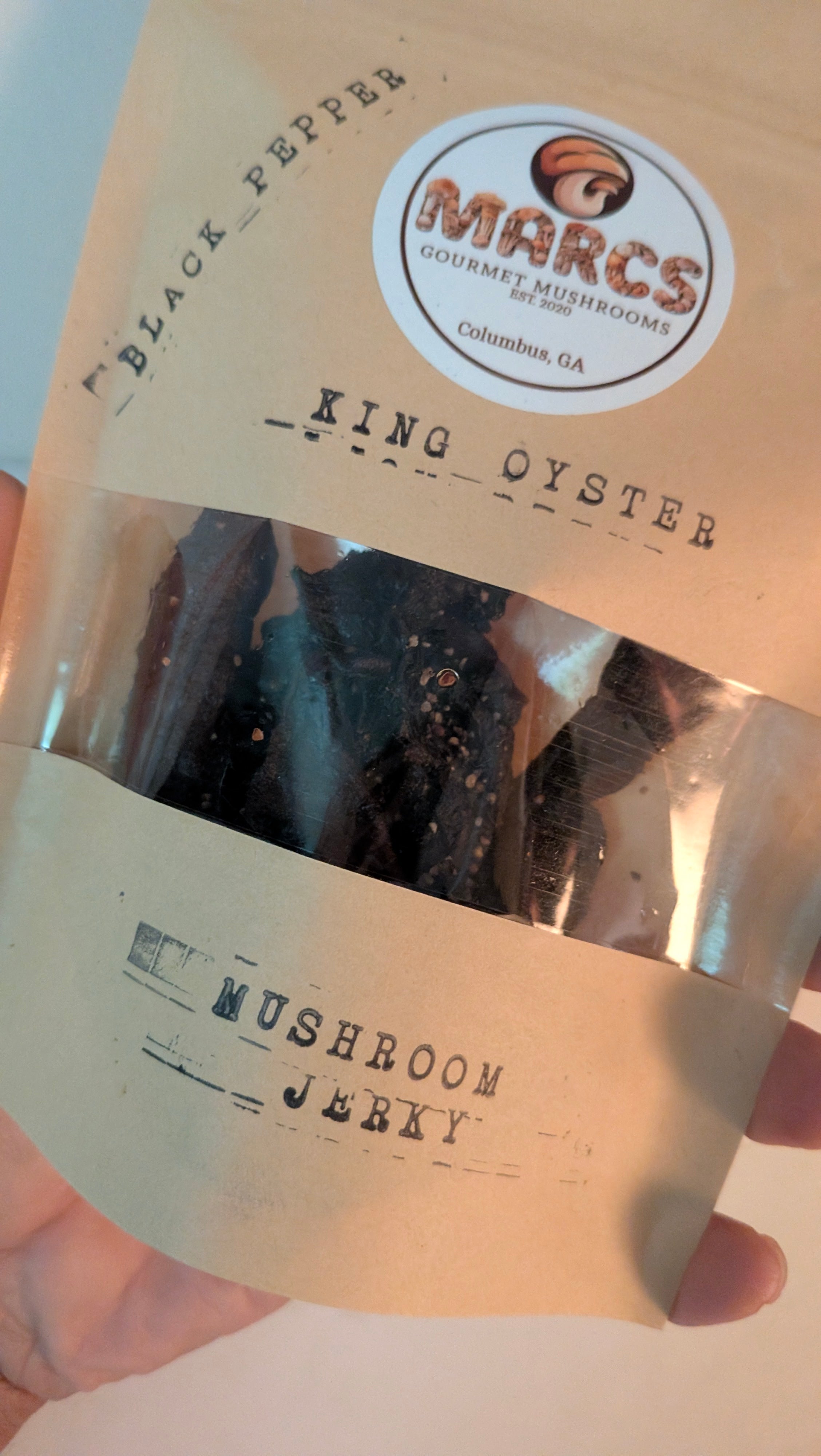King Oyster Mushroom Jerky-Black Pepper Molasses Flavor